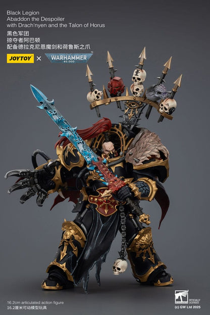 Warhammer 40,000 Action Figure Black Legion Abaddon the Despoiler with Drach'nyen and the Talo 16 cm - Joy Toy (CN) Action Figures
