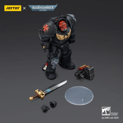 Warhammer 40,000 Action Figure Black Templars Terminator 1 with Power Sword and Storm Bolter 14 cm - Joy Toy Action Figures