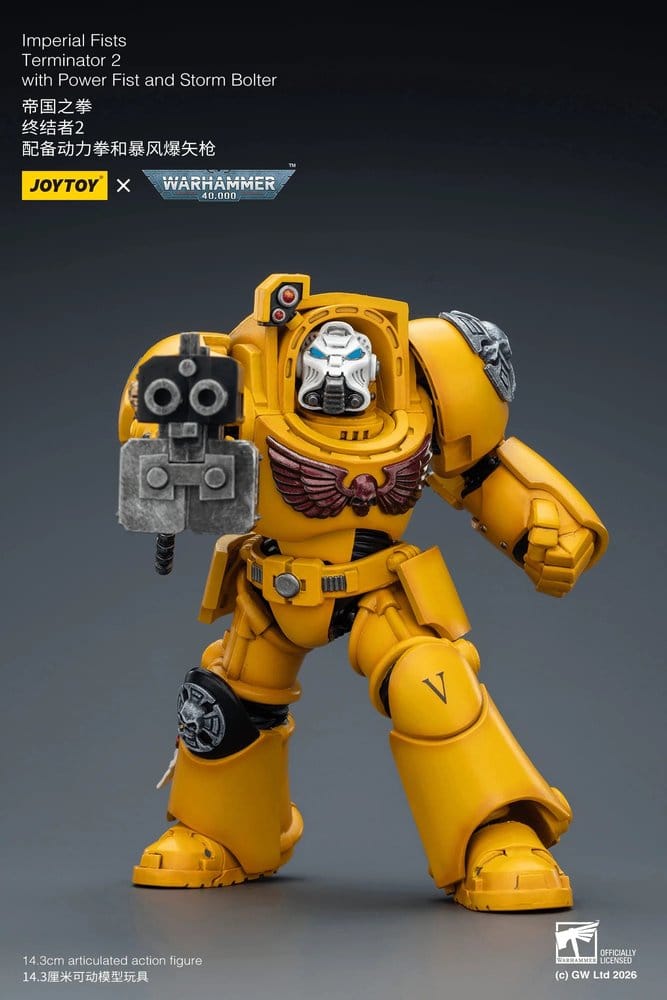 Warhammer 40,000 Action Figure Imperial Fists Terminator 2 with Power Fist and Storm Bolter 14 cm - Joy Toy Action Figures