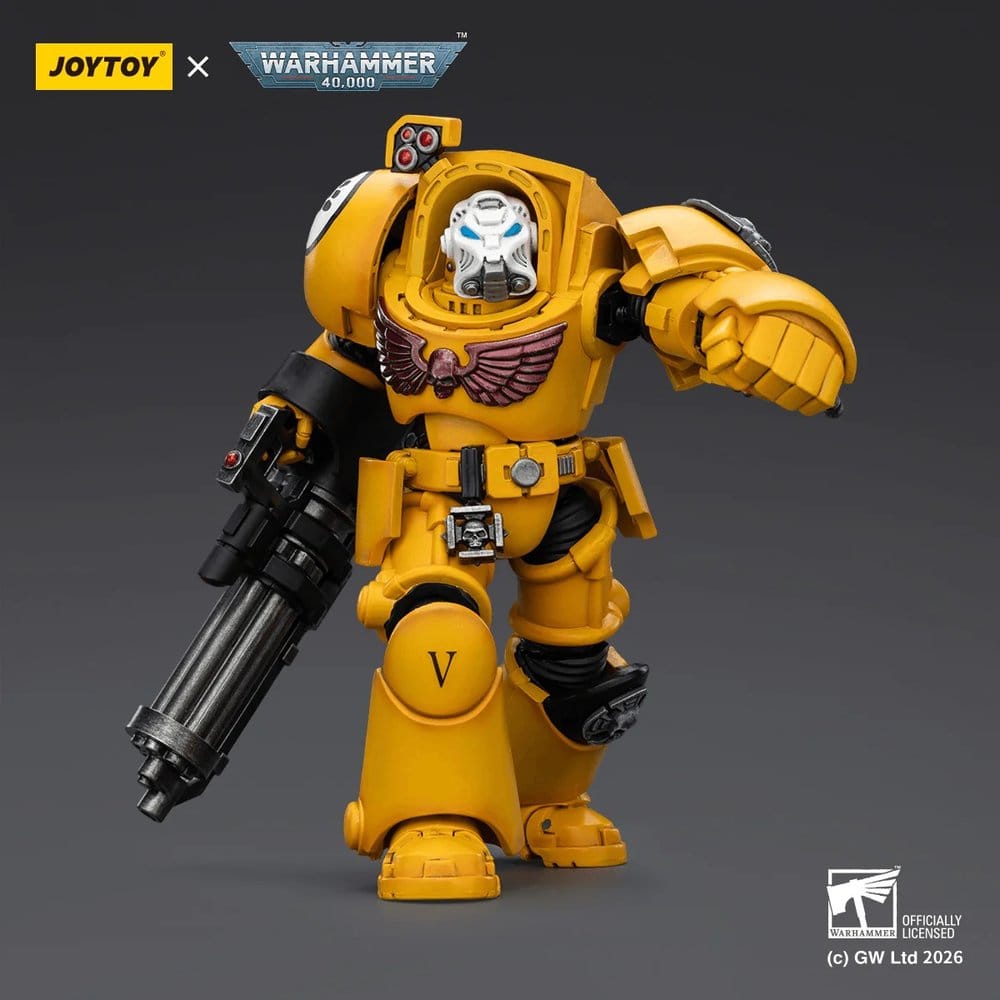 Warhammer 40,000 Action Figure Imperial Fists Terminator 3 with Power Fist and Assault Cannon 14 cm - Joy Toy Action Figures
