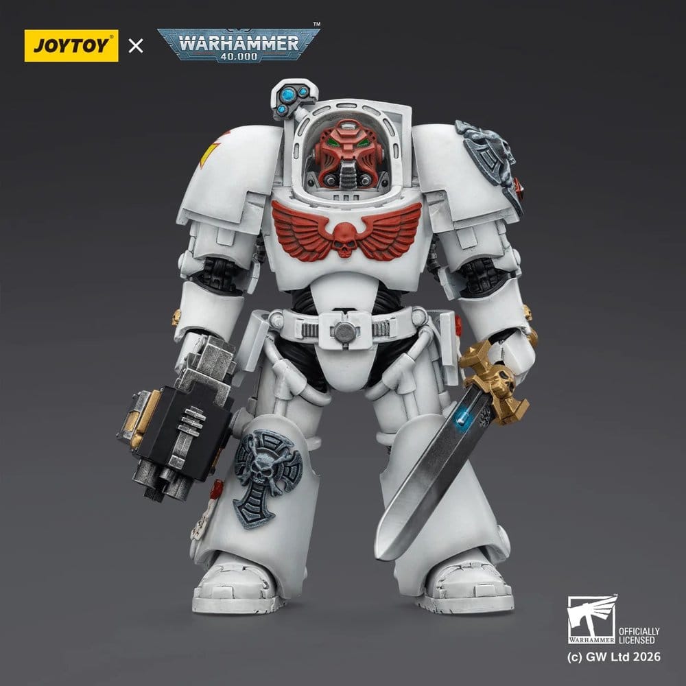 Warhammer 40,000 Action Figure White Scars Terminator 1 with Power Sword and Storm Bolter 14 cm - Joy Toy Action Figures