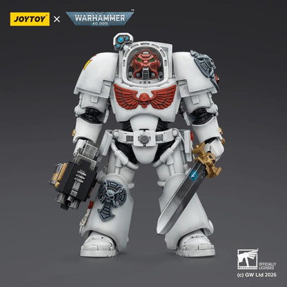 Warhammer 40,000 Action Figure White Scars Terminator 1 with Power Sword and Storm Bolter 14 cm - Joy Toy Action Figures