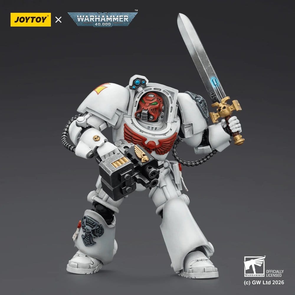 Warhammer 40,000 Action Figure White Scars Terminator 1 with Power Sword and Storm Bolter 14 cm - Joy Toy Action Figures