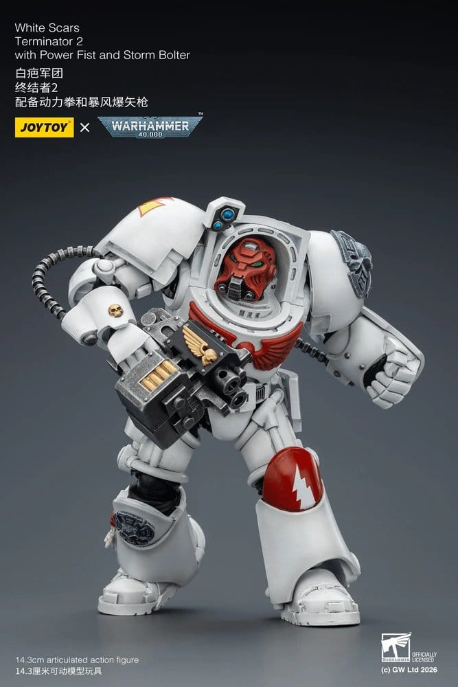 Warhammer 40,000 Action Figure White Scars Terminator 2 with Power Fist and Storm Bolter 14 cm - Joy Toy Action Figures