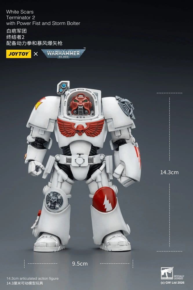 Warhammer 40,000 Action Figure White Scars Terminator 2 with Power Fist and Storm Bolter 14 cm - Joy Toy Action Figures