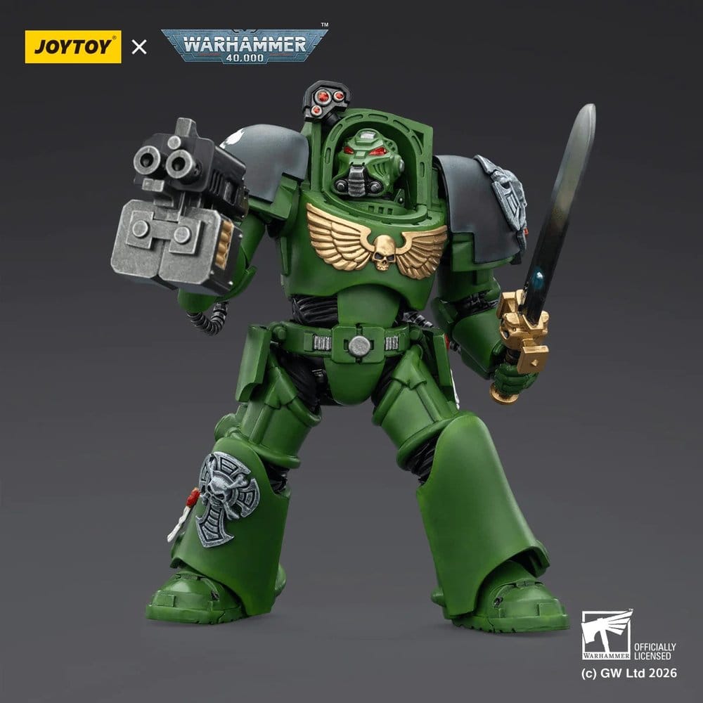 Warhammer 40,000 Action Figure Salamanders Terminator 1 with Power Sword and Storm Bolter 14 cm - Joy Toy Action Figures