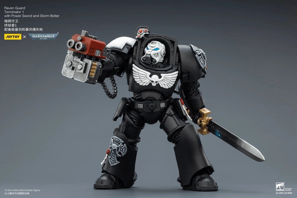 Warhammer 40,000 Action Figure Raven Guard Terminator 1 with Power Sword and Storm Bolter 14 cm - Joy Toy Action Figures