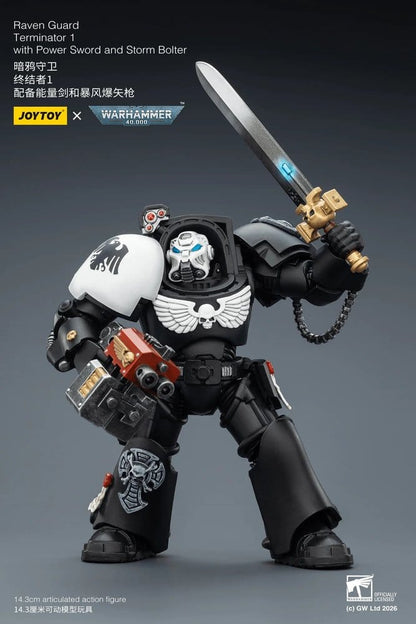 Warhammer 40,000 Action Figure Raven Guard Terminator 1 with Power Sword and Storm Bolter 14 cm - Joy Toy Action Figures