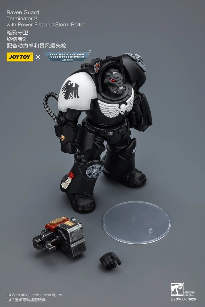 Warhammer 40,000 Action Figure Raven Guard Terminator 2 with Power Fist and Storm Bolter 14 cm - Joy Toy Action Figures