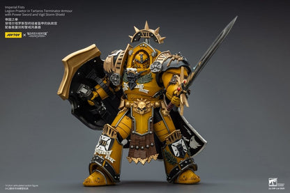 Warhammer Imperial Fists Action Figure Legion Praetor in Tartaros Terminator Armourwith Power Sword and Vigil Storm Shield 14 cm - Joy Toy (CN) Action Figures
