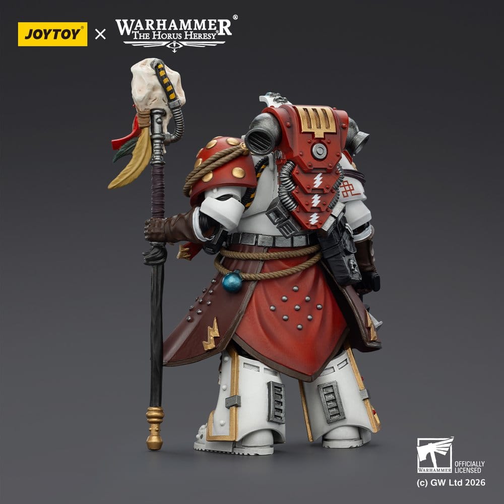 Warhammer 40,000 Action Figure White Scars Stormseer Consulwith Force Staff and Bolt Pistol 12 cm - Joy Toy Action Figures