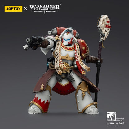 Warhammer 40,000 Action Figure White Scars Stormseer Consulwith Force Staff and Bolt Pistol 12 cm - Joy Toy Action Figures