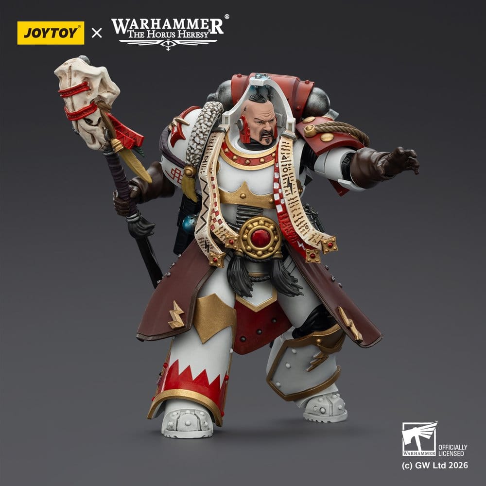 Warhammer 40,000 Action Figure White Scars Stormseer Consulwith Force Staff and Bolt Pistol 12 cm - Joy Toy Action Figures