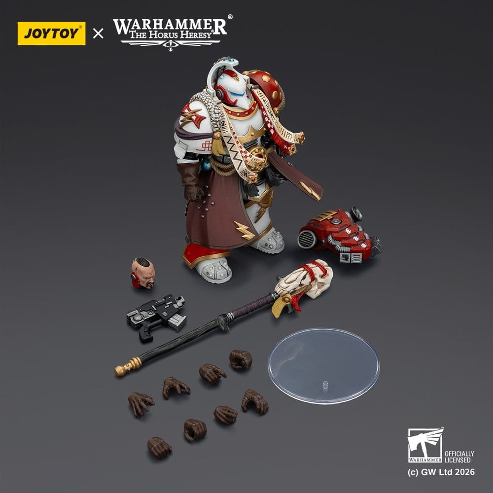 Warhammer 40,000 Action Figure White Scars Stormseer Consulwith Force Staff and Bolt Pistol 12 cm - Joy Toy Action Figures