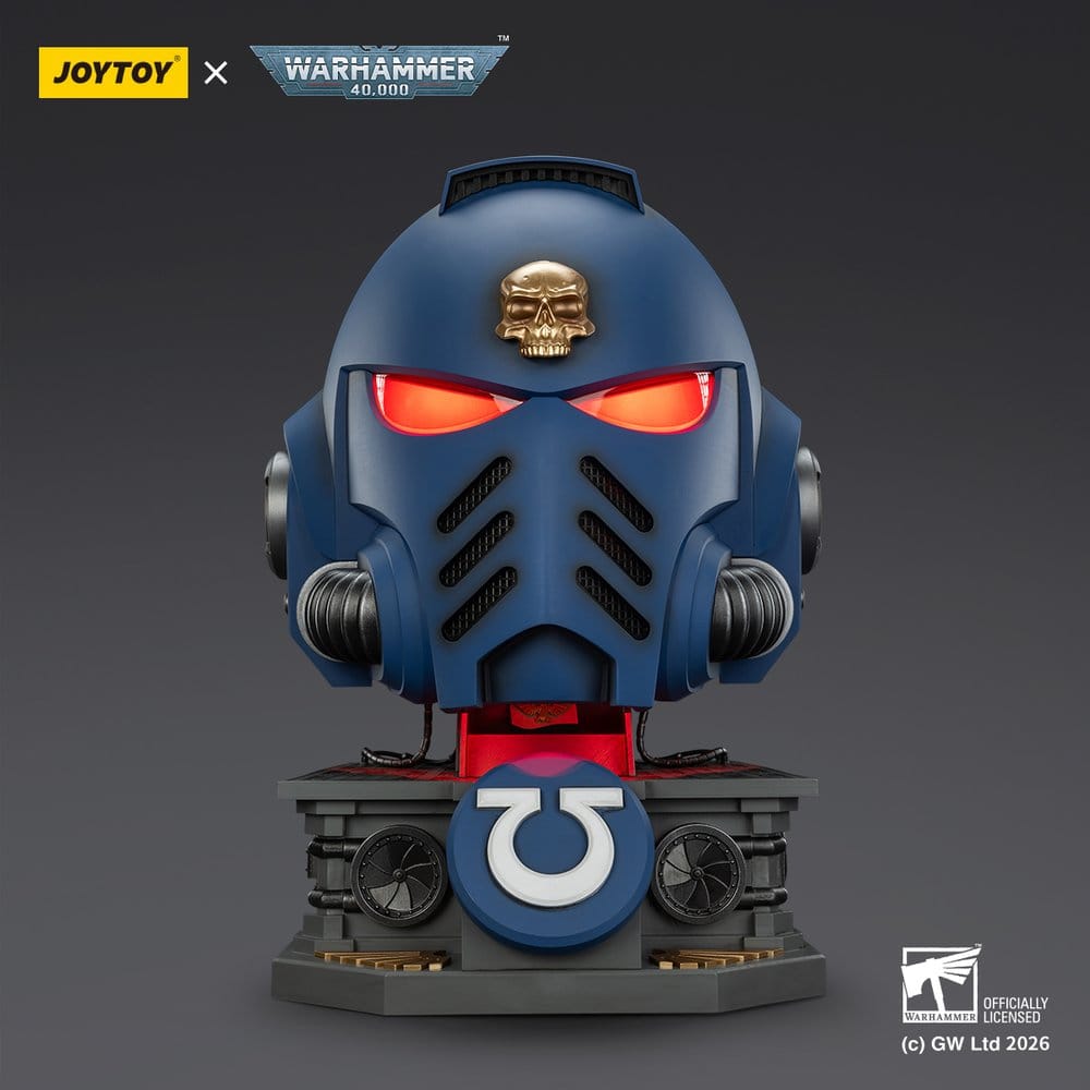 Warhammer 40,000 Captain MkX Helmet & Display Stand Ultramarines 44 cm - Joy Toy Replicas