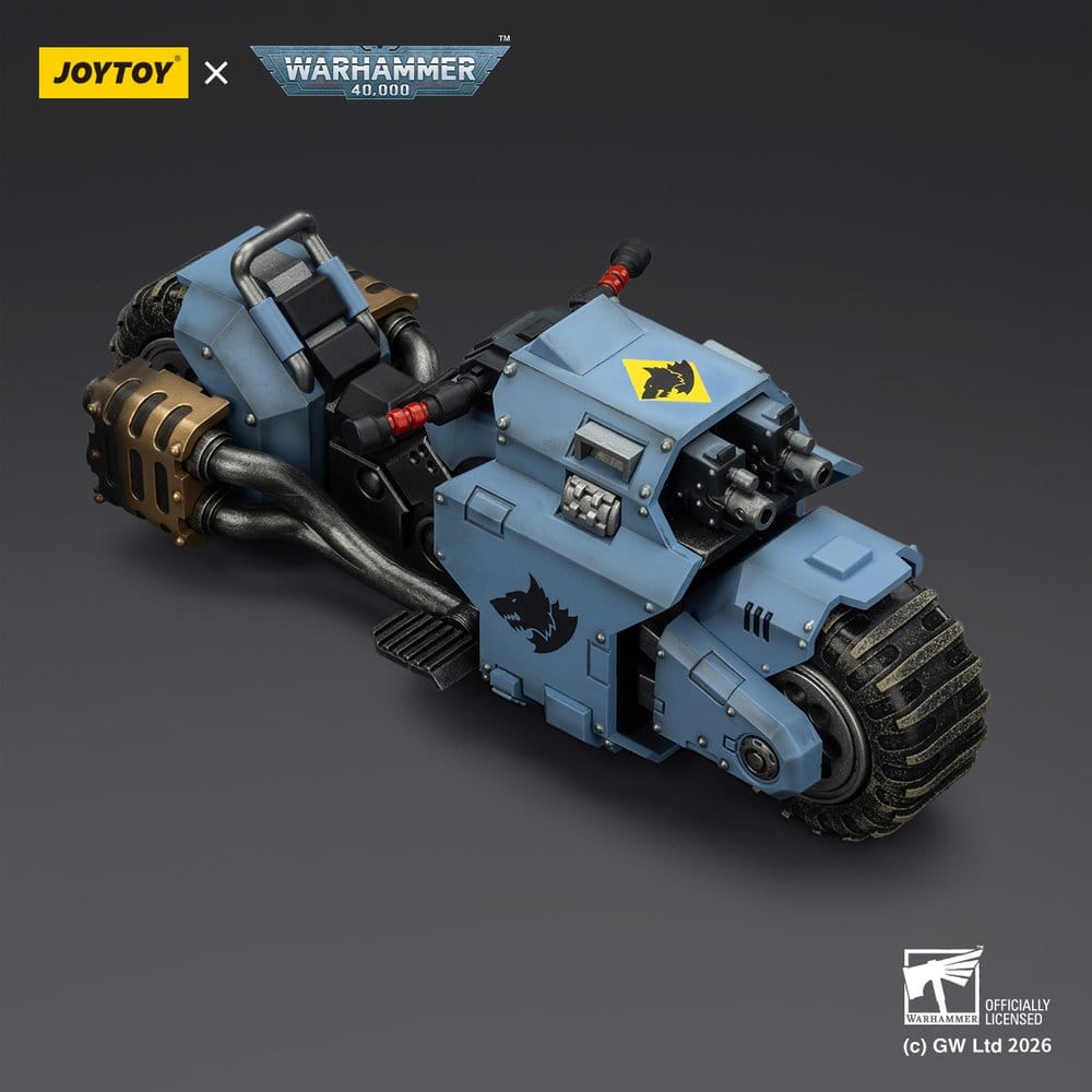 Warhammer 40,000 Raider-pattern Combat Bike Space Wolves with twin-linked bolt rifles 22 cm - Joy Toy Action Figures