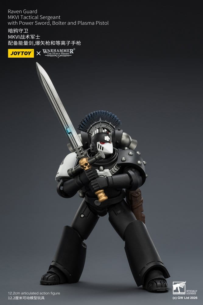 Warhammer 40,000 Action Figure Raven Guard MkVI Tactical Sergeant 12 cm - Joy Toy (CN) Action Figures