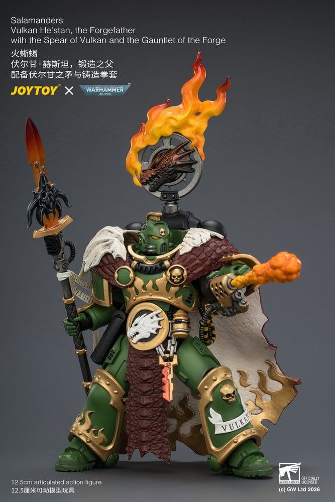Warhammer Action Figure Salamanders Vulkan He'stan, the Forgefather 13 cm - Joy Toy Action Figures
