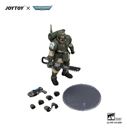 Warhammer Action Figure Astra Militarum Kasrkin 1 with Chainsword and Plasma Pistol - Joy Toy Action Figures