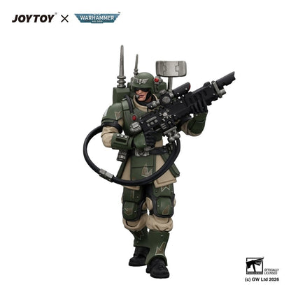 Warhammer Action Figure Astra Militarum Kasrkin 3 with Hot-shot Lasgun and Vox-caster - Joy Toy Action Figures