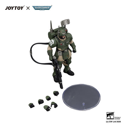Warhammer Action Figure Astra Militarum Kasrkin 3 with Hot-shot Lasgun and Vox-caster - Joy Toy Action Figures