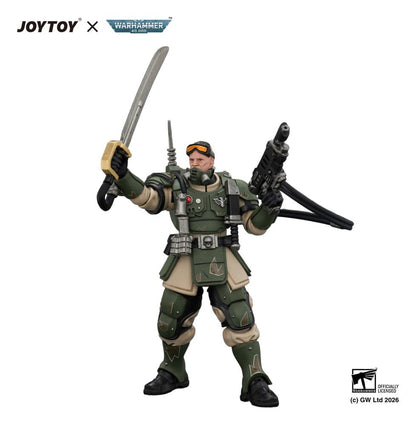 Warhammer Action Figure Astra Militarum Kasrkin 7 with Hot-shot Laspistol and Power Sword - Joy Toy Action Figures