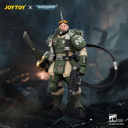 Warhammer Action Figure Astra Militarum Kasrkin 7 with Hot-shot Laspistol and Power Sword - Joy Toy Action Figures