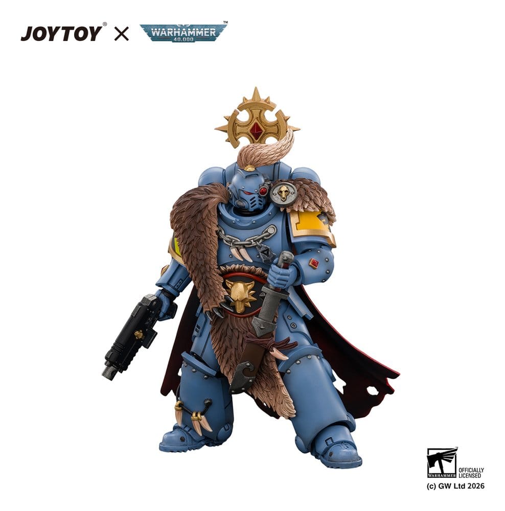 Space Marine Action Figure Space Wolves Wolf Guard Battle Leader - Joy Toy Action Figures