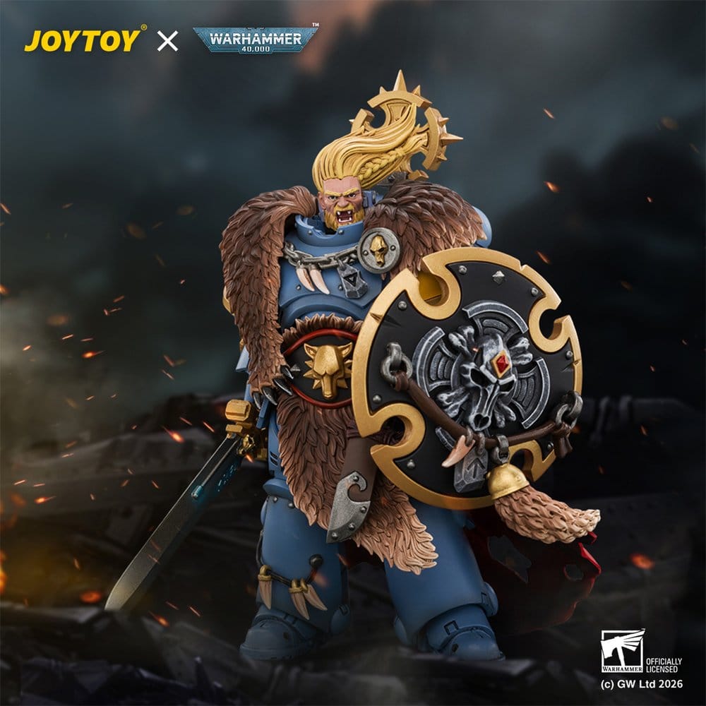 Space Marine Action Figure Space Wolves Wolf Guard Battle Leader - Joy Toy Action Figures
