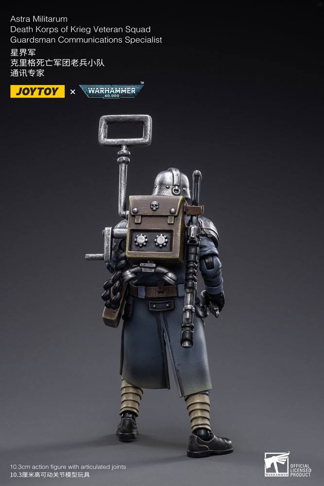 Warhammer 40k Action Figure 1/18 Death Korps of Krieg Veteran Squad Guardsman Communications Specialist - Joy Toy Action Figures