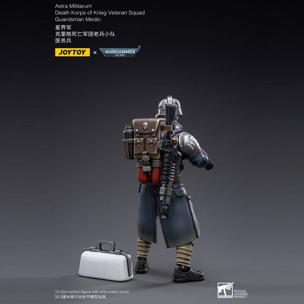 Warhammer 40k Action Figure 1/18 Death Korps of Krieg Veteran Squad Guardsman Medic - Joy Toy Action Figures