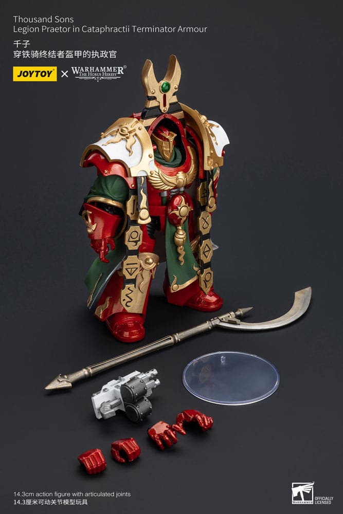 Warhammer The Horus Heresy Action Figure 1/18 Thousand sons Legion Praetor in Cataphractii Terminator Armour - Joy Toy Action figures