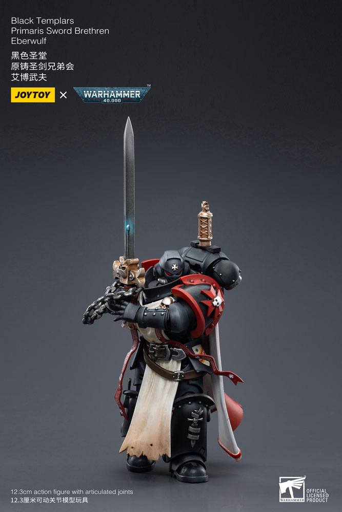 Warhammer 40k Action Figure 1/18 Black Templars Primaris Sword Brethren Eberwulf 12 cm - Joy Toy Action Figures
