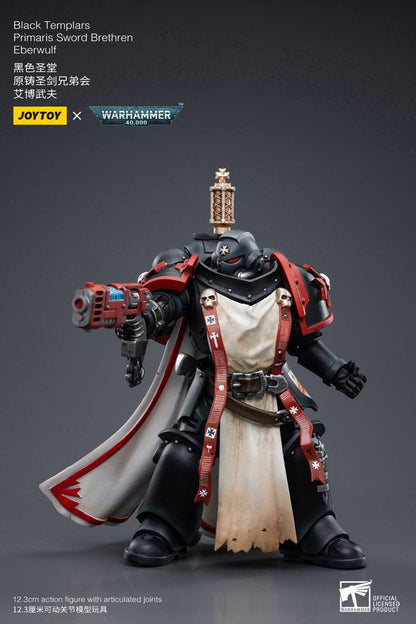 Warhammer 40k Action Figure 1/18 Black Templars Primaris Sword Brethren Eberwulf 12 cm - Joy Toy Action Figures