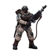 Warhammer 40k Action Figure 1/18 Astra Militarum Cadian Command Squad Veteran with Regimental Standard - Joy Toy Action figures
