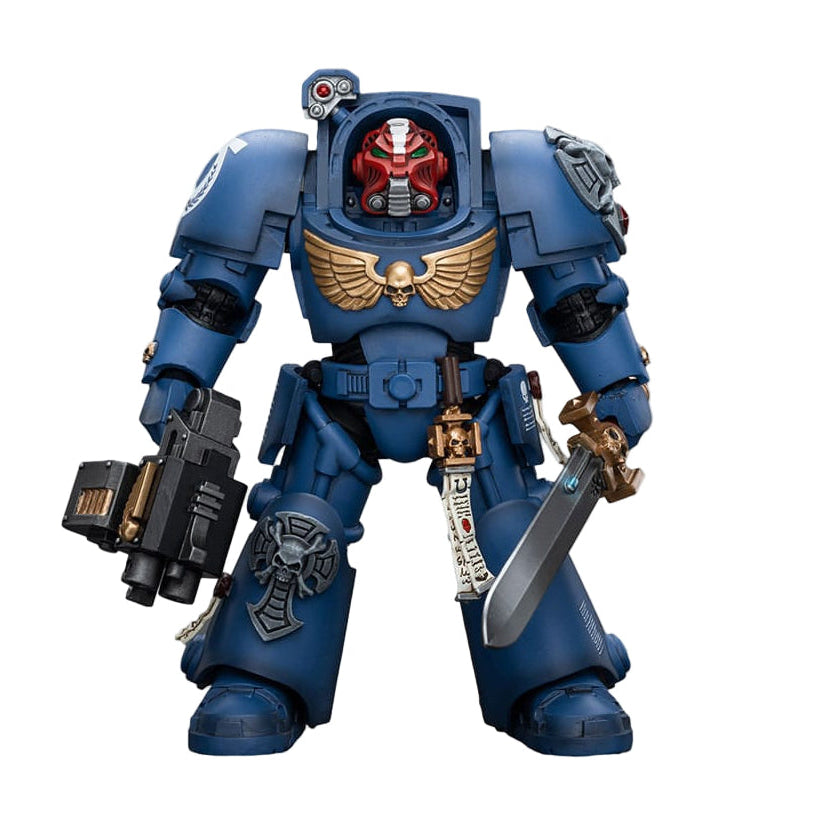 Warhammer 40k Action Figure 1/18 Ultramarines Terminator Squad Sergeant with Power Sword and Teleport Homer - Joy Toy Action figures