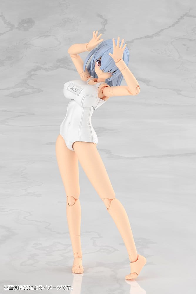 Frame Arms Girl Plastic Model Kit Mizuki School Swimsuits White Ver. 16 cm - Kotobukiya Model Kits