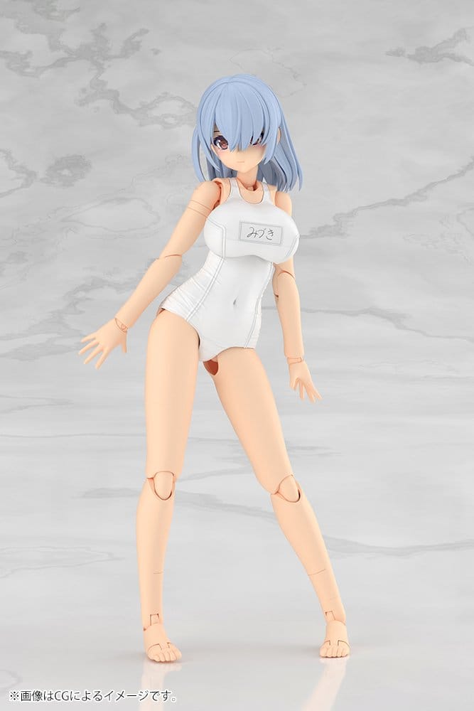 Frame Arms Girl Plastic Model Kit Mizuki School Swimsuits White Ver. 16 cm - Kotobukiya Model Kits