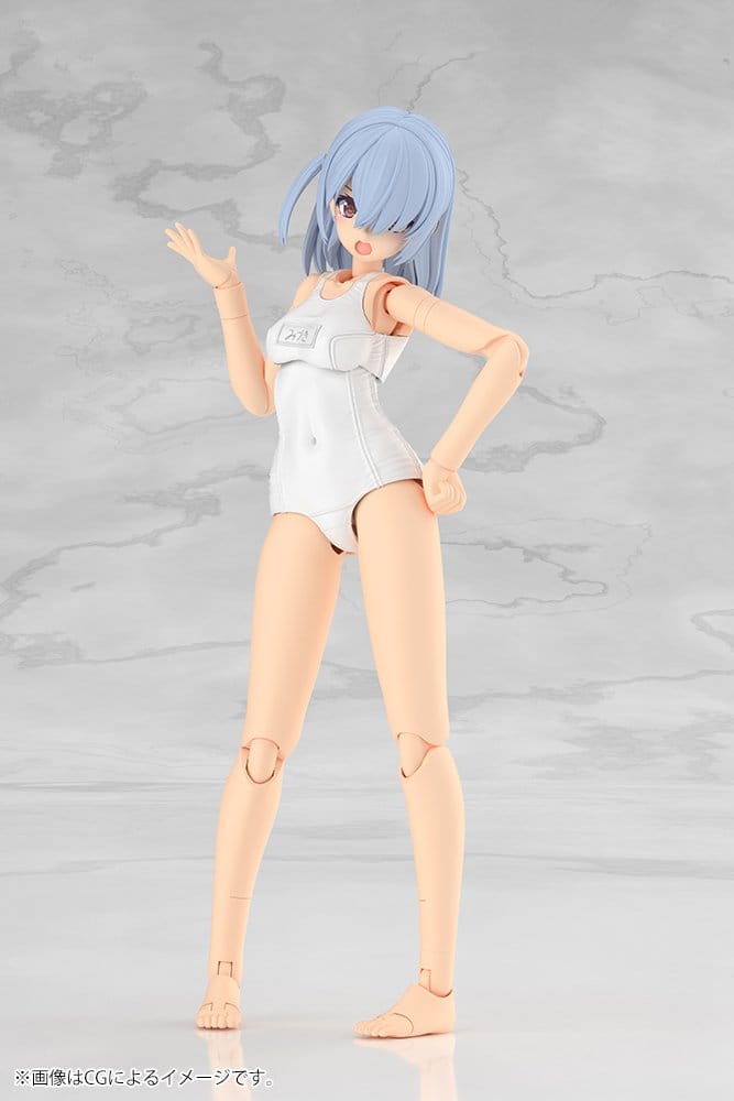 Frame Arms Girl Plastic Model Kit Mizuki School Swimsuits White Ver. 16 cm - Kotobukiya Model Kits