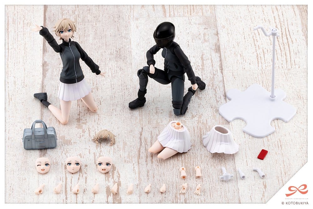 Sousai Shojo Teien Plastic Model Kit 1/10 Rui Saotome Touhou High School Tracksuit Dreaming Style Midnight Onyx 16 cm