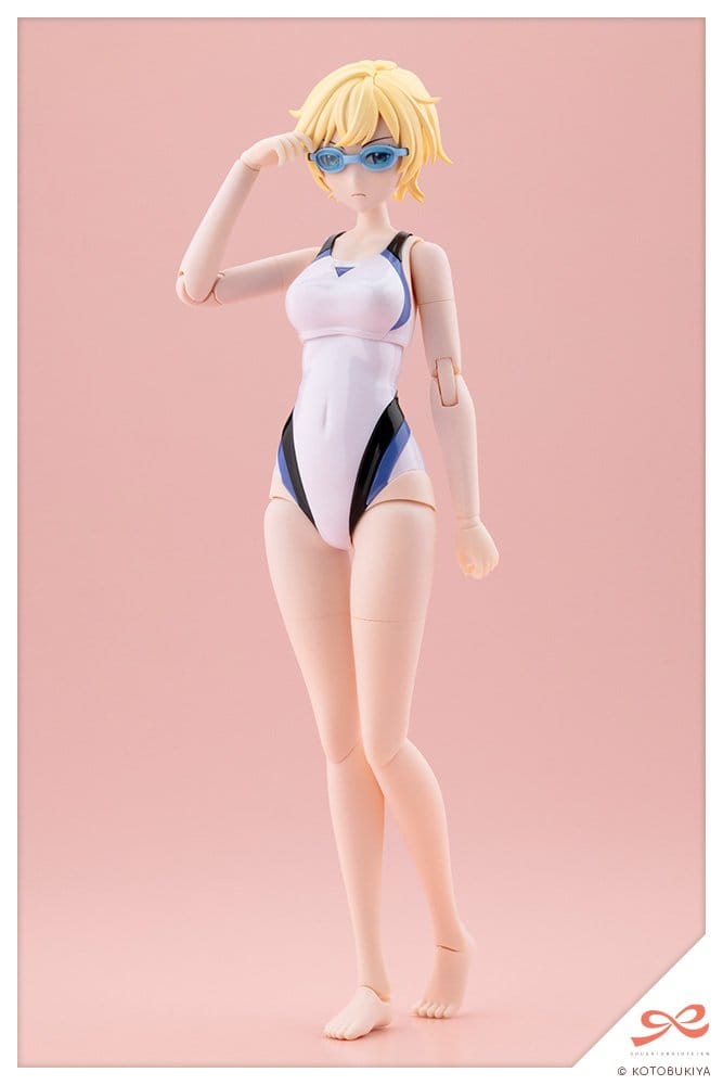 Sousaishojoteien Plastic Model 1/10 Rui Saotome Touou High School Competitive Swimsuit Dreaming Style White Dolphin 16 cm - Kotobukiya Models & Kits