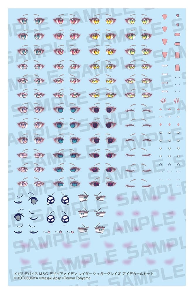 Megami Device M.S.G. Plastic Model Kit 1/1 Desire Maiden Raider Sugar Glaze Eye Decal Set 14 cm - Kotobukiya Model Kits