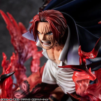 One Piece P.O.P SA-MAXIMUM PVC Statue Leader of Red Hair Pirates Red-Haired Shanks Kamusari 25 cm - Megahouse Statues