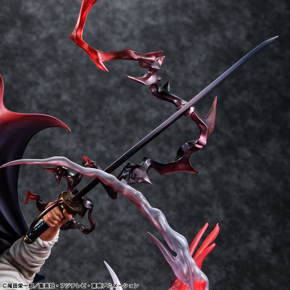 One Piece P.O.P SA-MAXIMUM PVC Statue Leader of Red Hair Pirates Red-Haired Shanks Kamusari 25 cm - Megahouse Statues