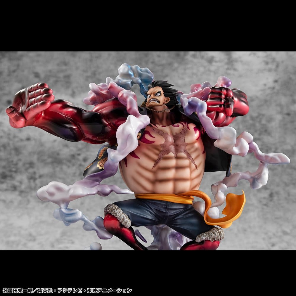 One Piece Portrait.Of.Pirates SA-Maximum PVC Figure Monkey D. Luffy Gear 4 Bounce-Man 10th Limited Ver. - MegaHouse Statues