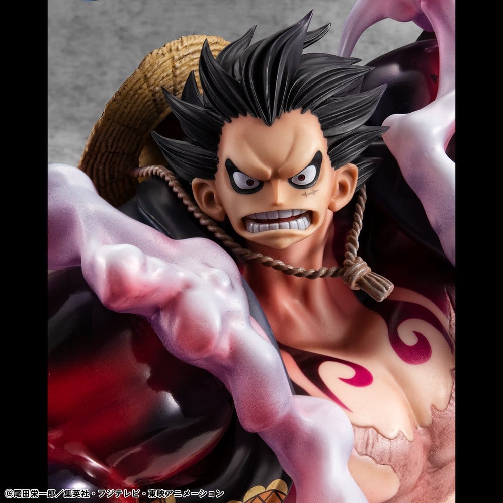 One Piece Portrait.Of.Pirates SA-Maximum PVC Figure Monkey D. Luffy Gear 4 Bounce-Man 10th Limited Ver. - MegaHouse Statues