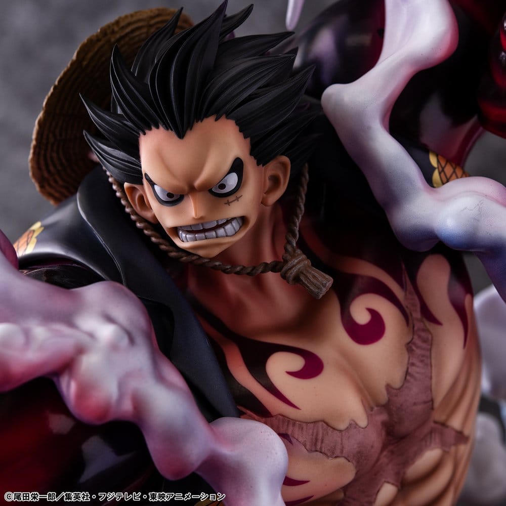 One Piece Portrait.Of.Pirates SA-Maximum PVC Figure Monkey D. Luffy Gear 4 Bounce-Man 10th Limited Ver. - MegaHouse Statues
