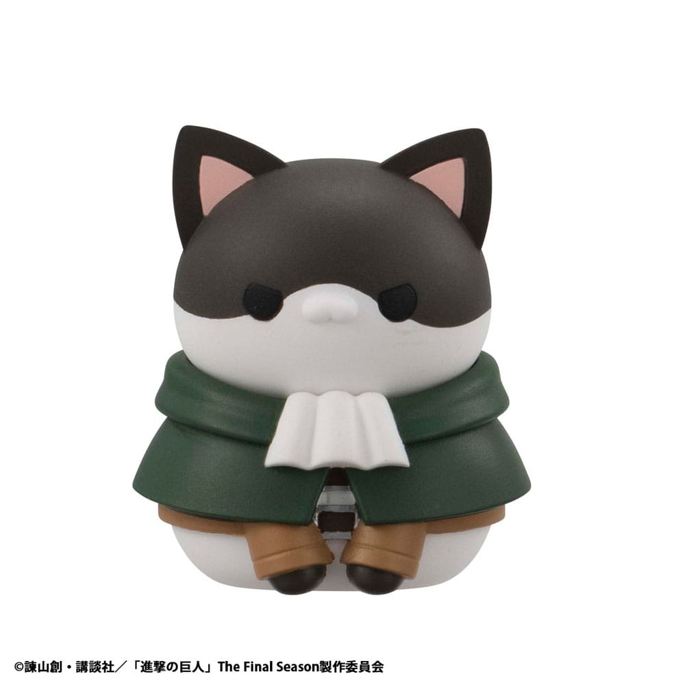 Attack on Titan Mega Cat Project Mini Figures Attack on Tinyan Gathering Scout Regiment danyan! 3 cm Blind Box Display Box Qty 8 (Repeat) - Megahouse Mini Figures, Blind Boxes