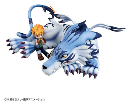 Digimon Adventure G.E.M. Series PVC Figure Garurumon & Ishida Yamato 25 cm (Repeat) - Megahouse Statues