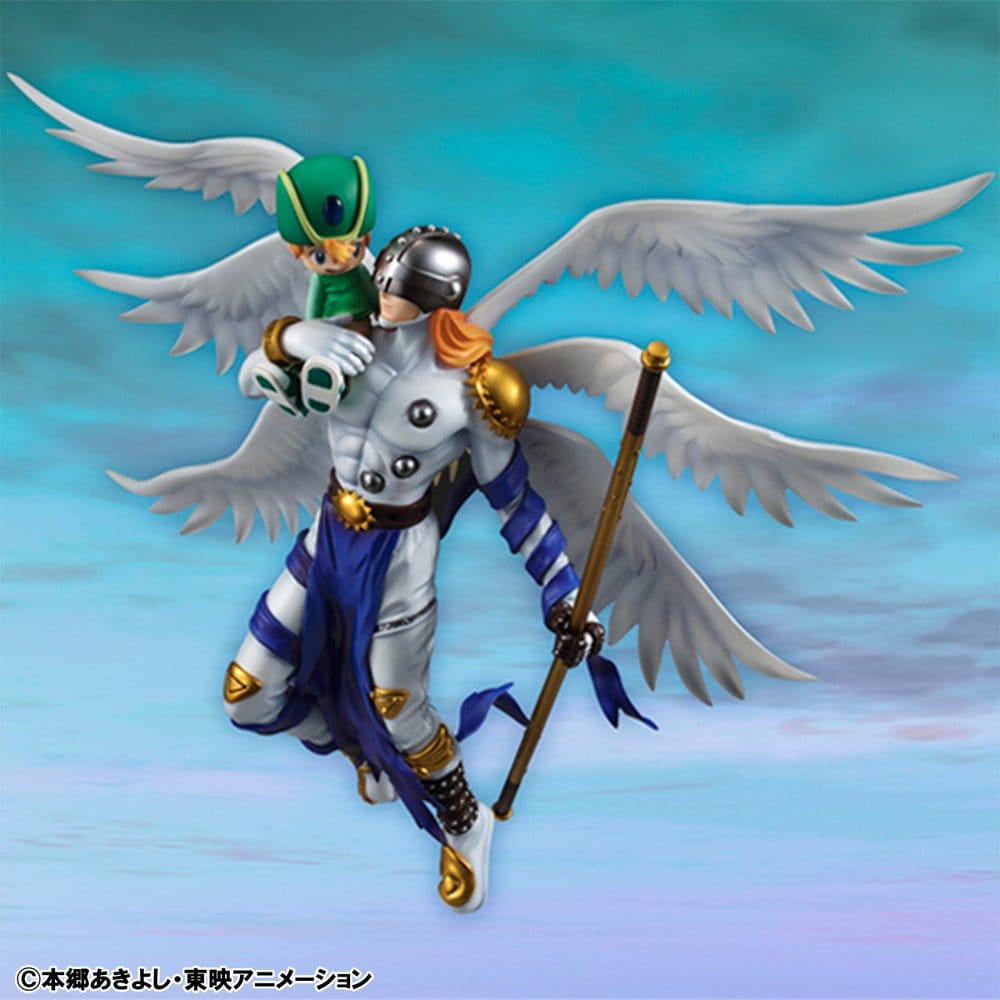 Digimon Adventure G.E.M. Series PVC Figure Angemon & Takeru Takaishi 22 cm (Repeat) - Megahouse Statues